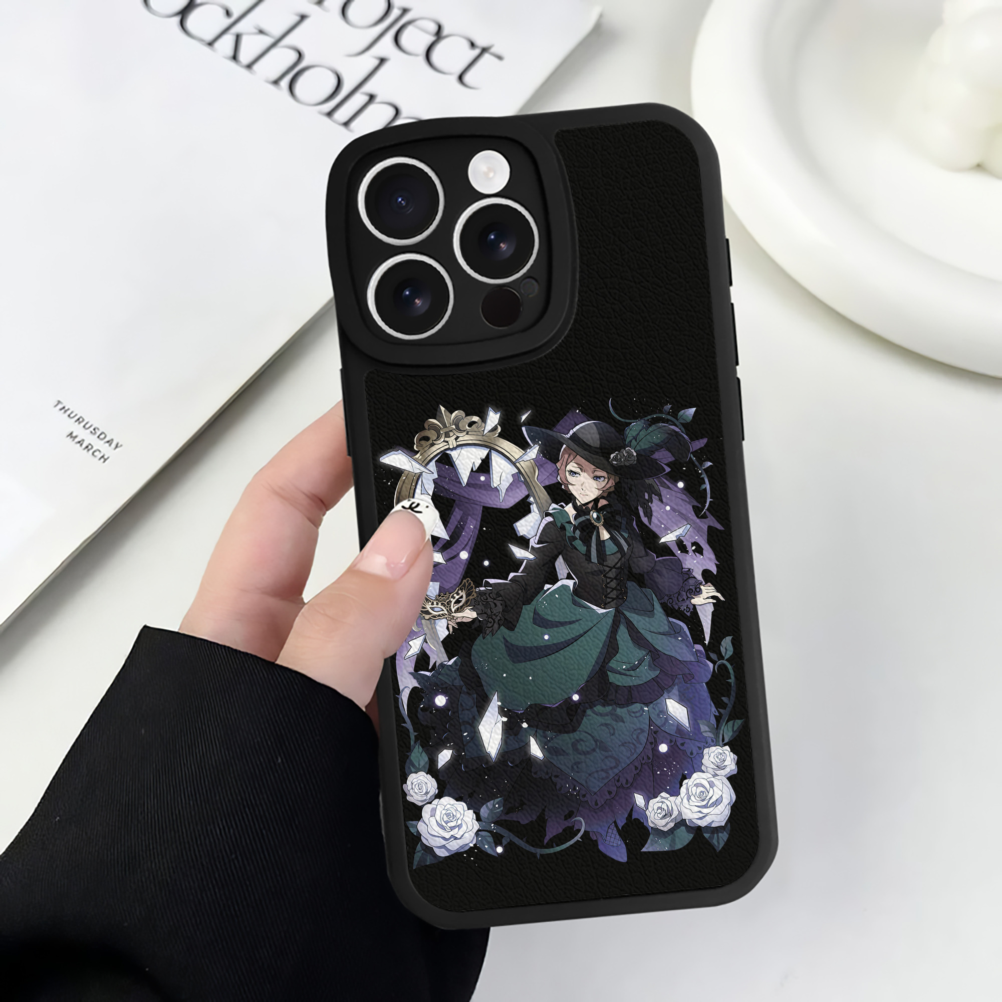 （画像用） 文豪ストレイドッグス Bungo Stray Dogs 【iPhone 16シリーズ対応】シリコンスマホケース（レザー調） 材質：シリコン